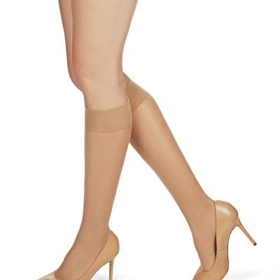 Women's Light Support Sheer Knee High Trouser Sock Nude One Size